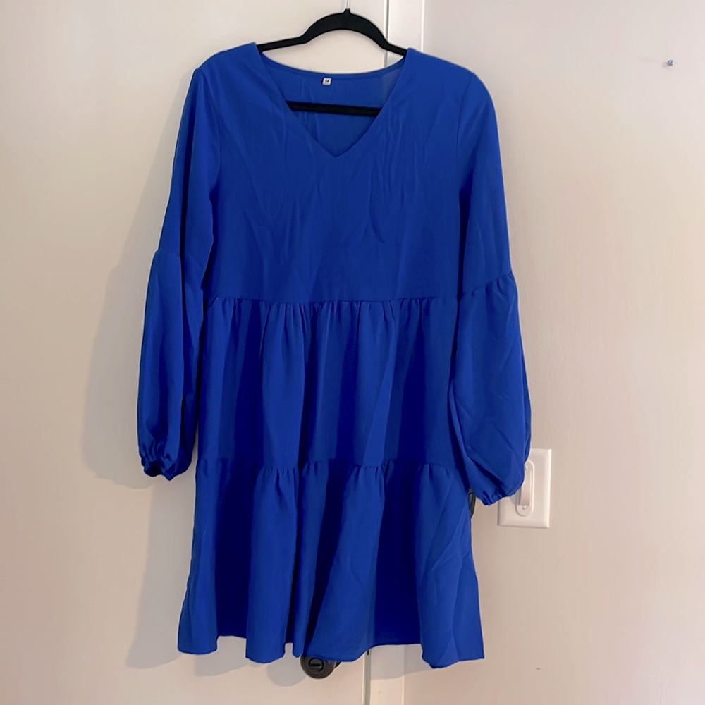 Blue baby doll dress